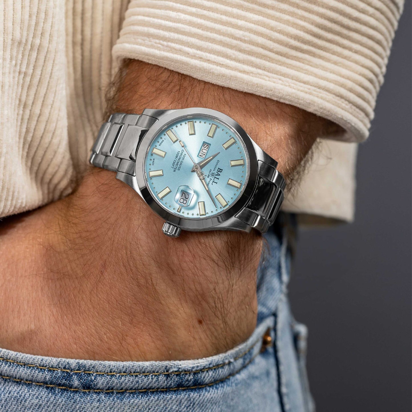 Ball Engineer III Marvelight Chronometer Day/Date Ice Blue