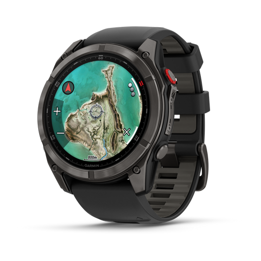Garmin Fenix 8 Pro 51mm AMOLED Sapphire Carbon Grey DLC Titanium Black Silicone Band