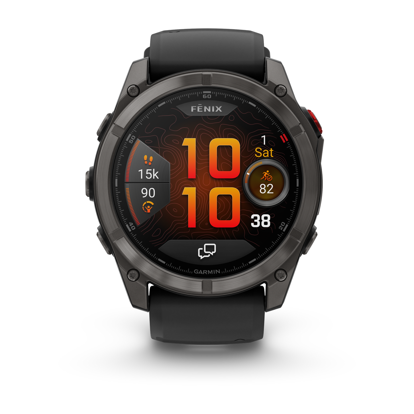 Garmin Fenix 8 Pro 51mm AMOLED Sapphire Carbon Grey DLC Titanium Black Silicone Band