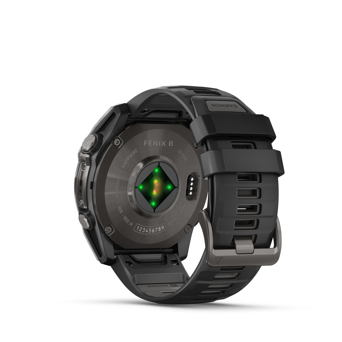Garmin Fenix 8 51mm AMOLED Sapphire Carbon Grey DLC Titanium Black Silicone Band