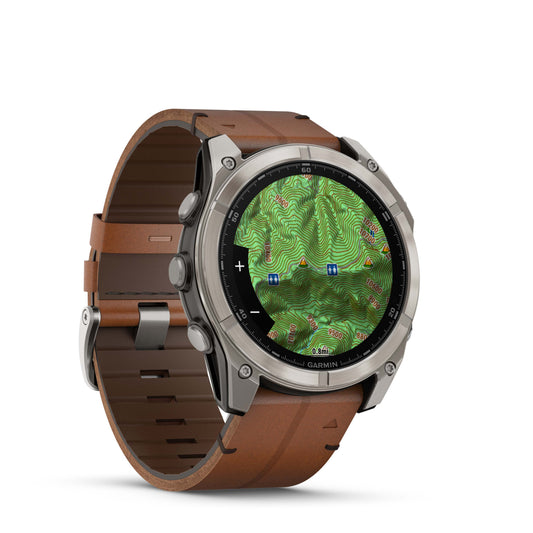 Garmin Fenix 8 51mm AMOLED Sapphire Titanium Chestnut Leather Band