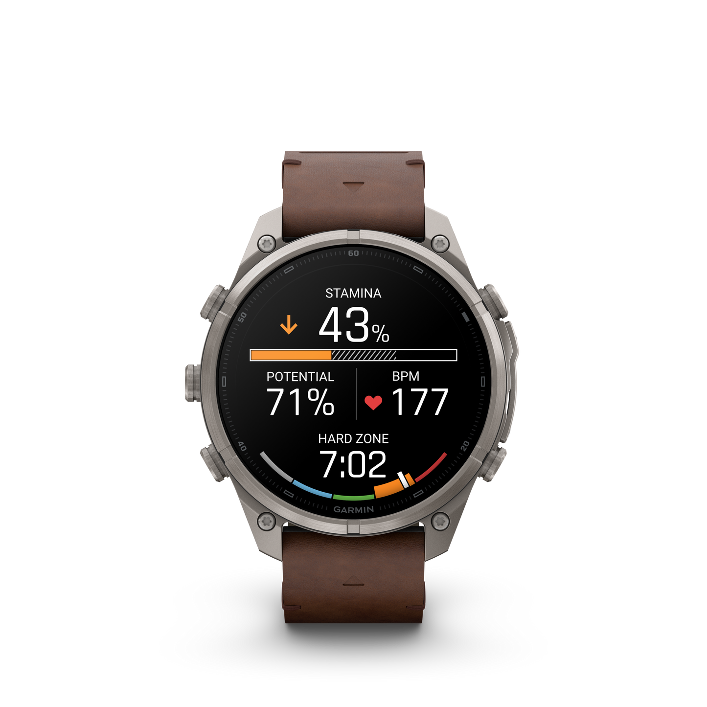 Garmin Fenix 9 Pro 47mm AMOLED Titanium with Walnut Leather Band