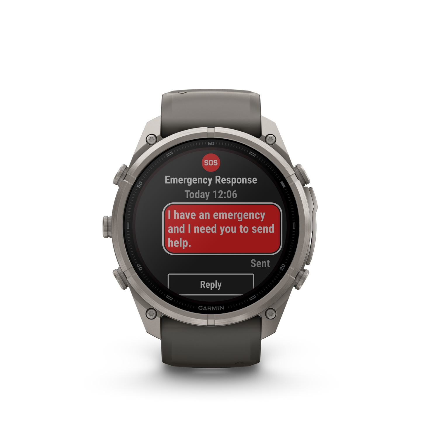 Garmin Fenix 9 Pro Solar 51mm inReach Titanium with Pebble Grey Silicone Band