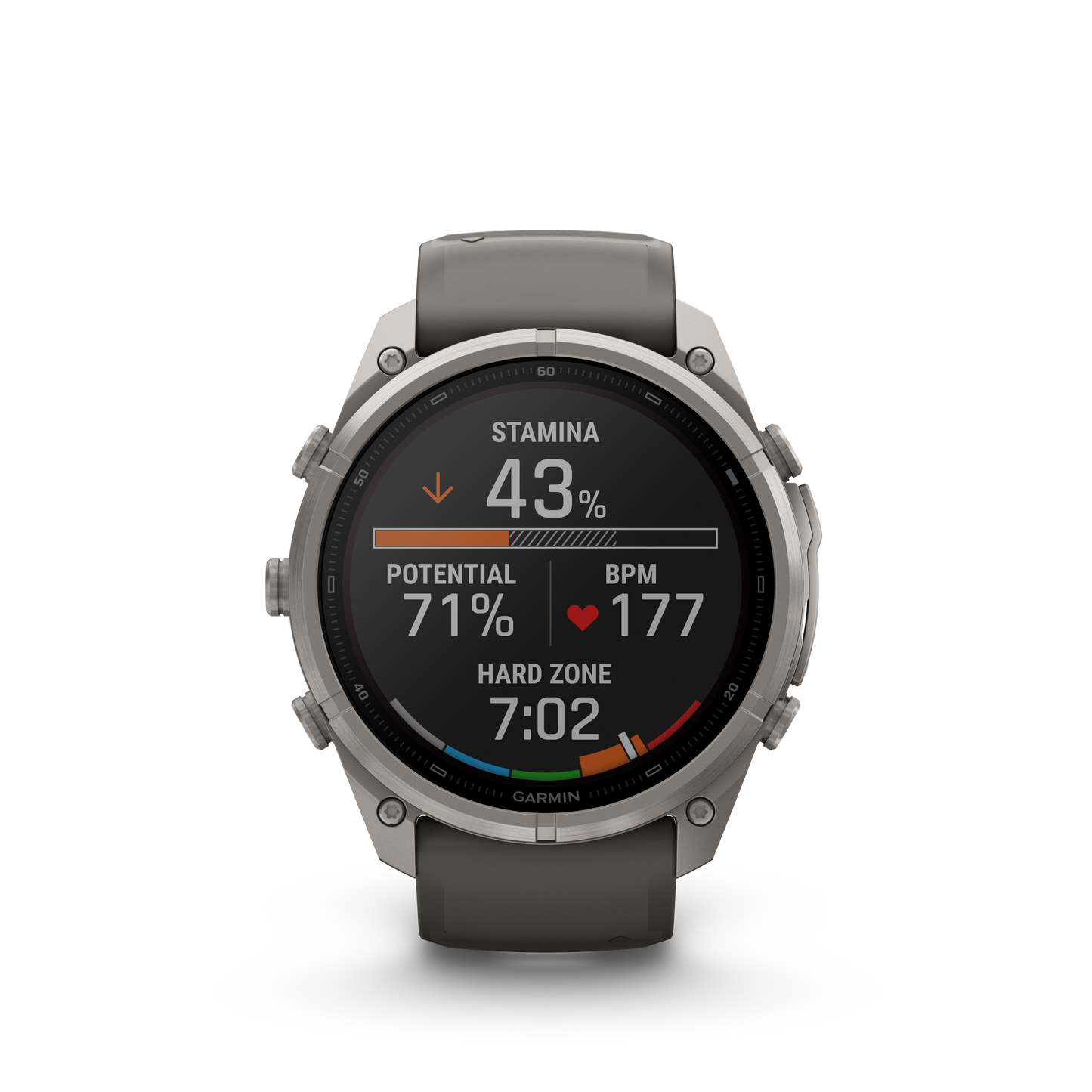 Garmin Fenix 9 Pro Solar 51mm inReach Titanium with Pebble Grey Silicone Band