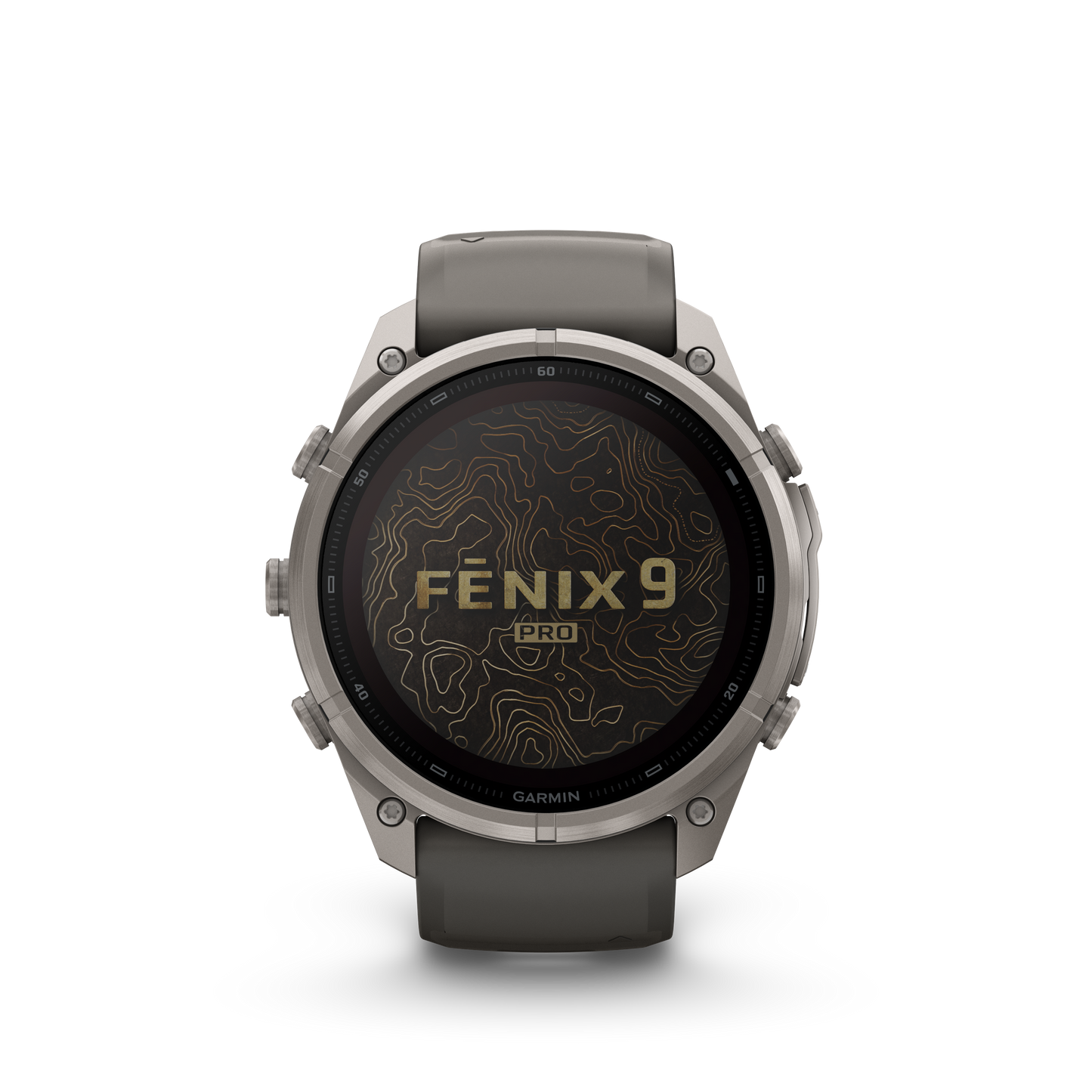 Garmin Fenix 9 Pro Solar 51mm inReach Titanium with Pebble Grey Silicone Band