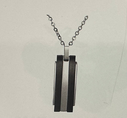 Stainless Steel Pendant with Black IP Plating