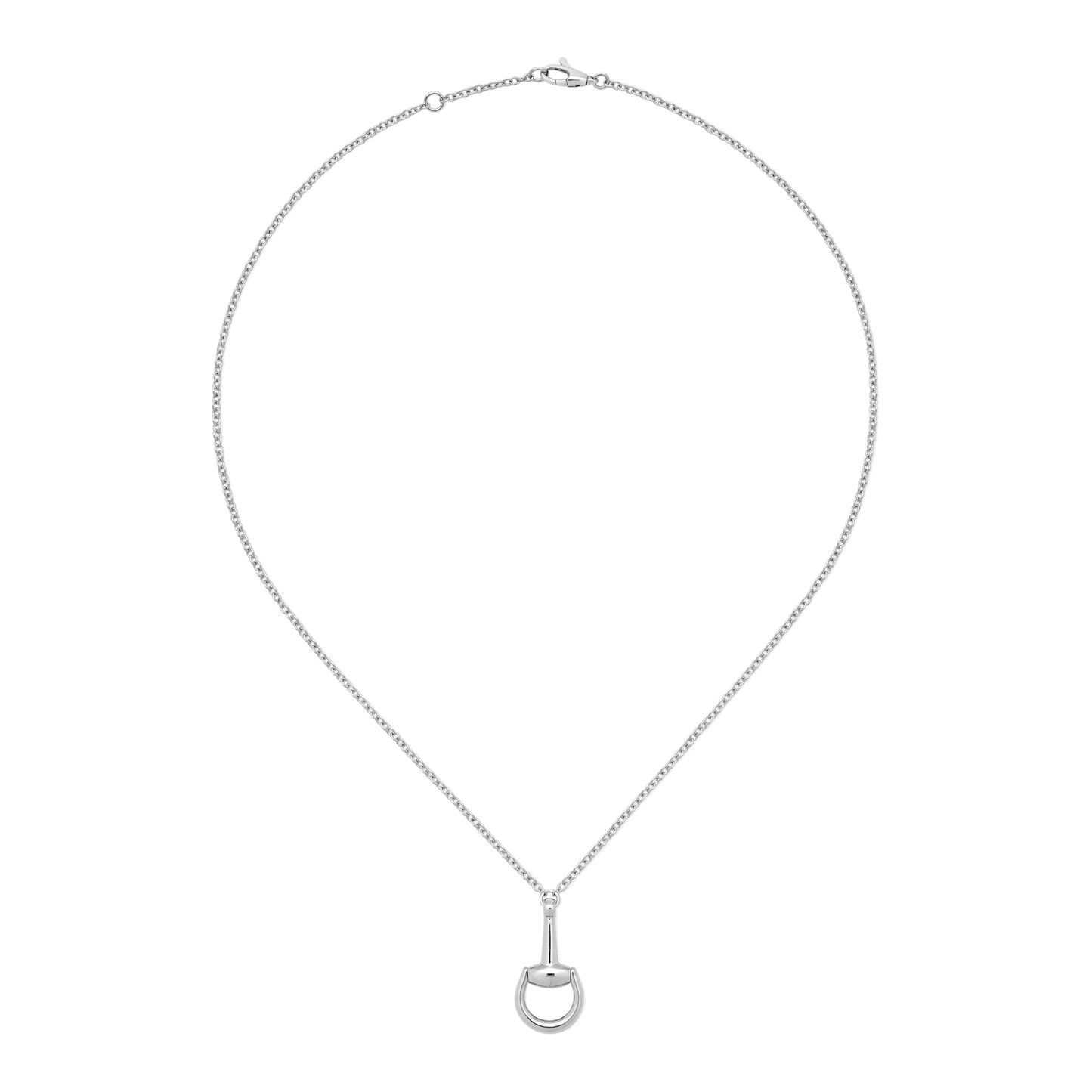 GUCCI Horsebit 18ct White Gold and Diamonds Necklace