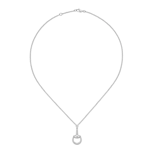 GUCCI Horsebit 18ct White Gold and Diamonds Necklace