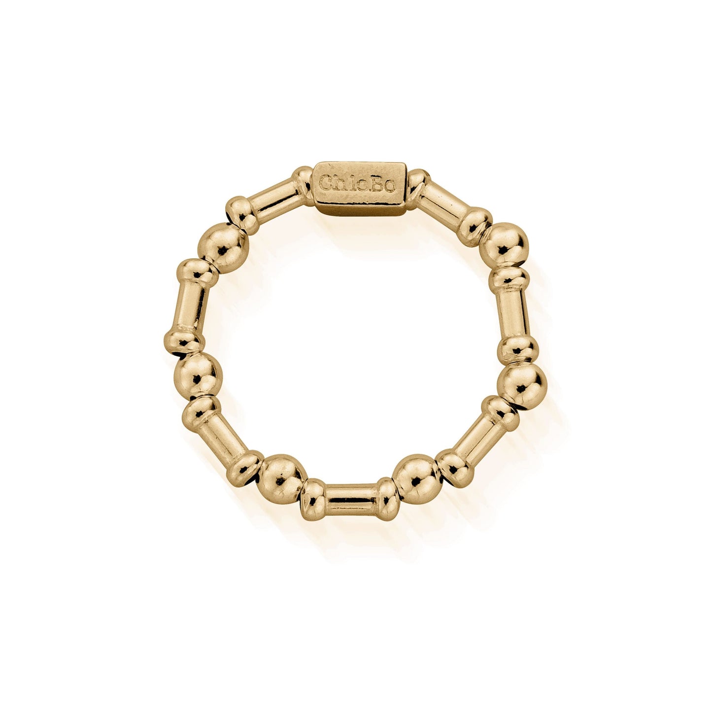 Sterling Silver Gold Plated Rhythm of Water Ring – Size Large