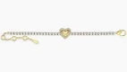 GUESS GJ BELOVED CYSTAL HEART TENNIS BRACELET