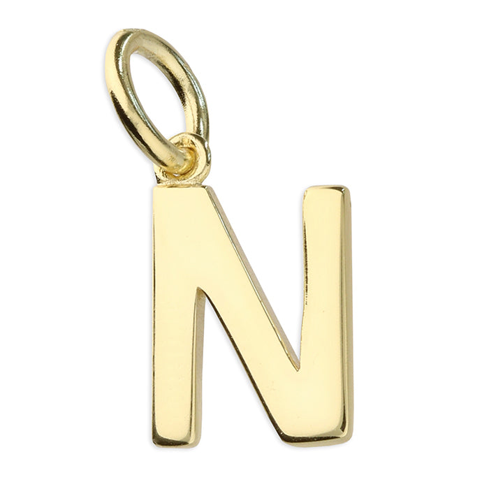 Gold Plated Letter N