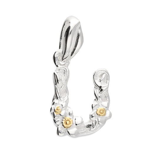 Sterling Silver Pendant U Initial