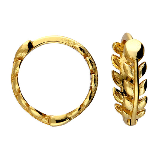 Sterling Silver Gold Plated Hoop Earrings