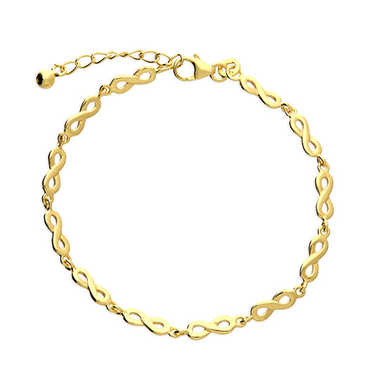 Yellow Gold Plated Yellow Infinity Bracelet