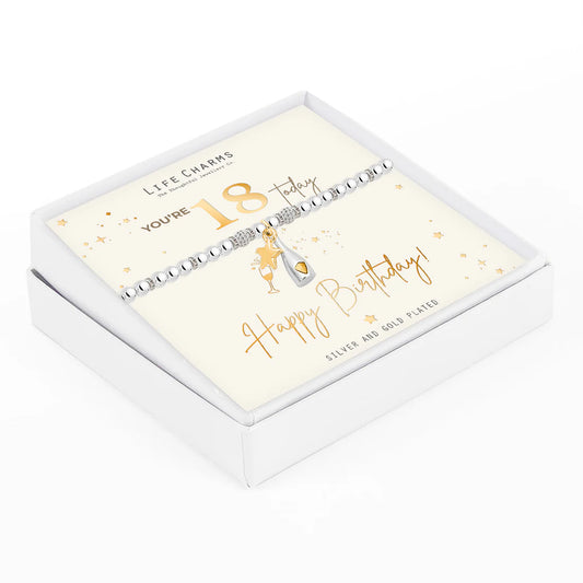 Happy 18th Birthday Life Charms Bracelet