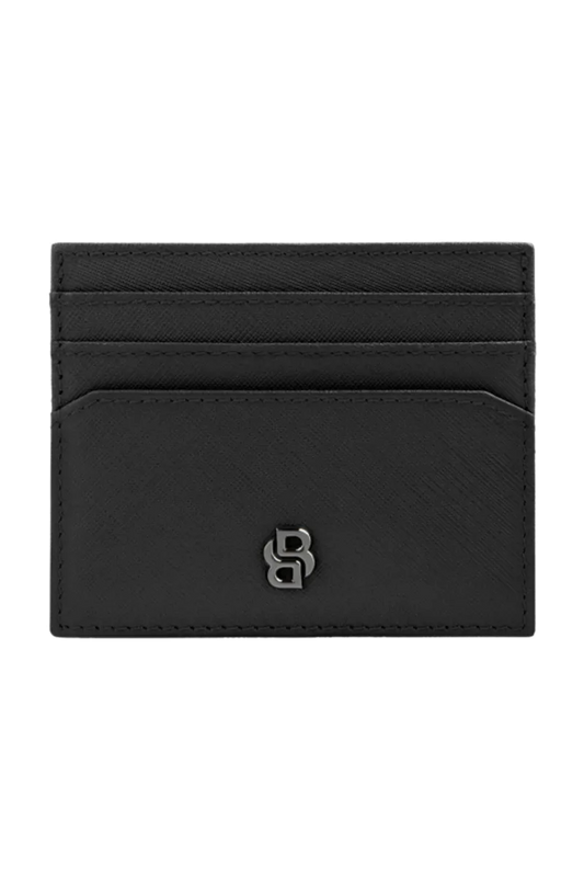 Boss Double B Saffiano Black Card Holder