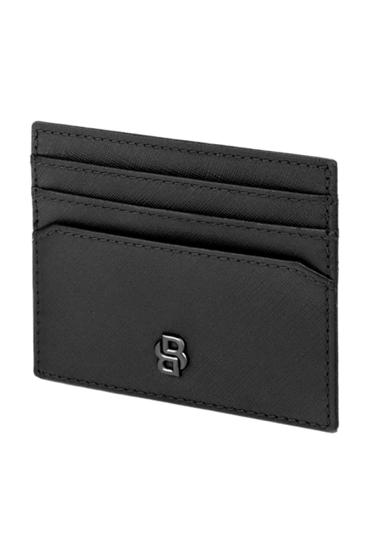 Boss Double B Saffiano Black Card Holder