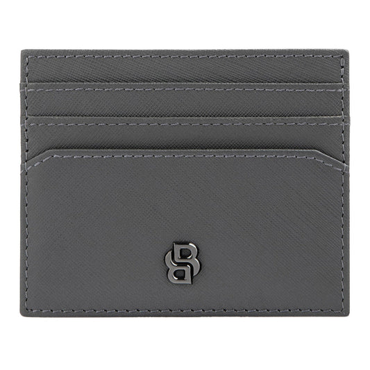 Boss Double B Saffiano Grey Card Holder