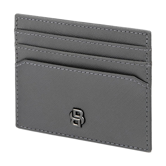 Boss Double B Saffiano Grey Card Holder