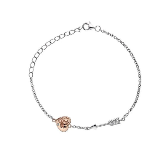 Cupid Sterling Silver Rose Gold Plated Bracelet