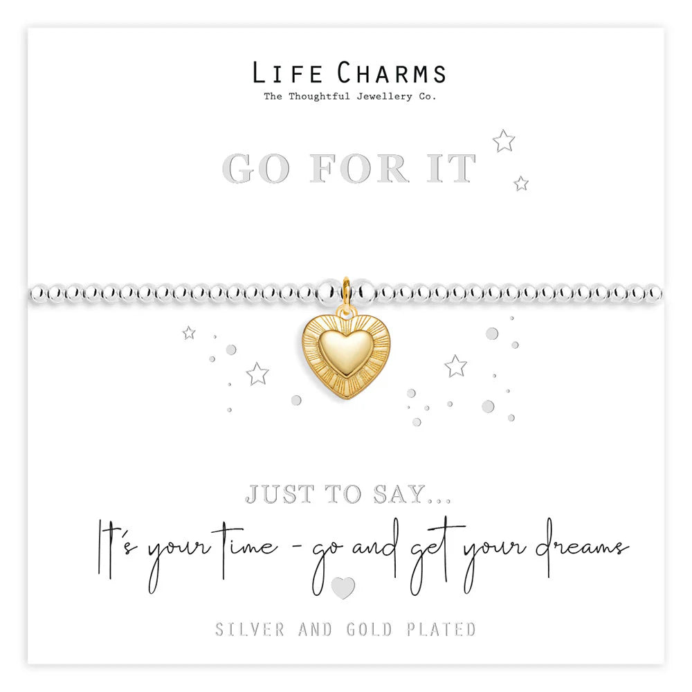 Go For It Life Charms Bracelet