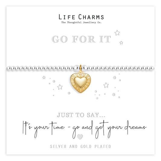 Go For It Life Charms Bracelet