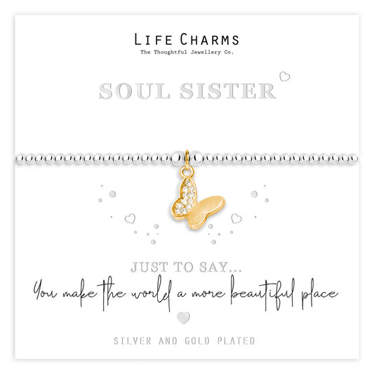 Soul Sister Butterfly Life Charms Bracelet