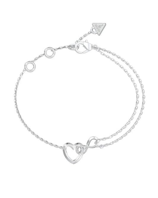 Guess Womens Large Iconique Infinity & Heart Bracelet