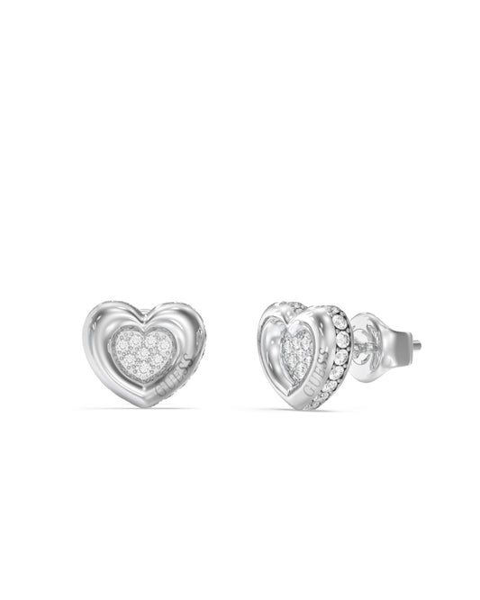 Guess L.O.V.E. 10mm Heart Pave Studs