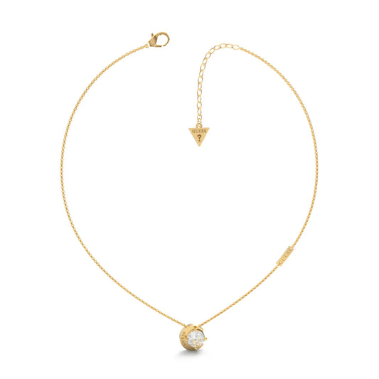 Solitaire & Moon Necklace