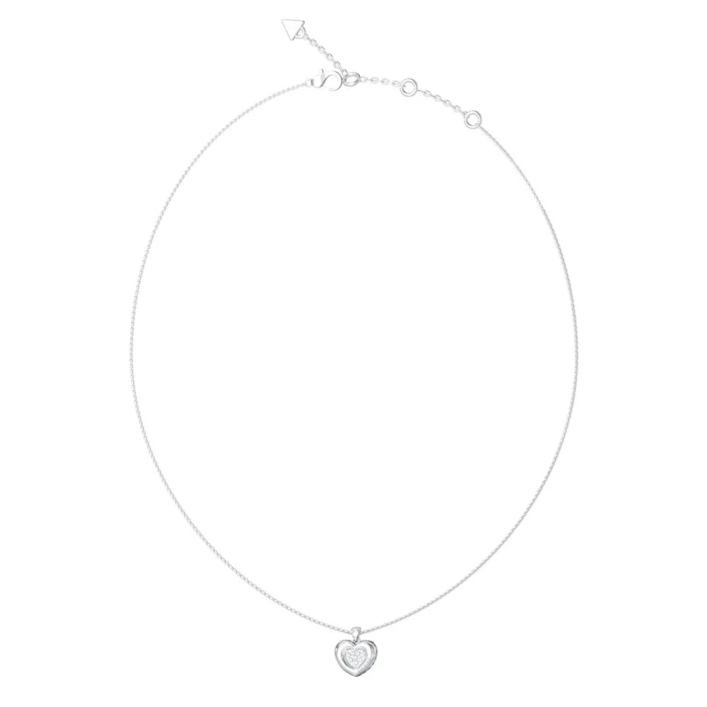 Guess LOVE Crystal Heart Necklace