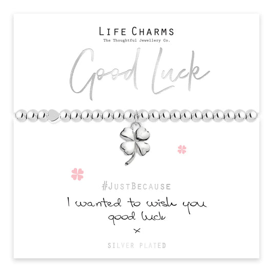 Silver Good Luck Life Charms Bracelet