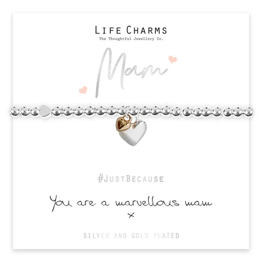 Silver Mam Life Charms Bracelet