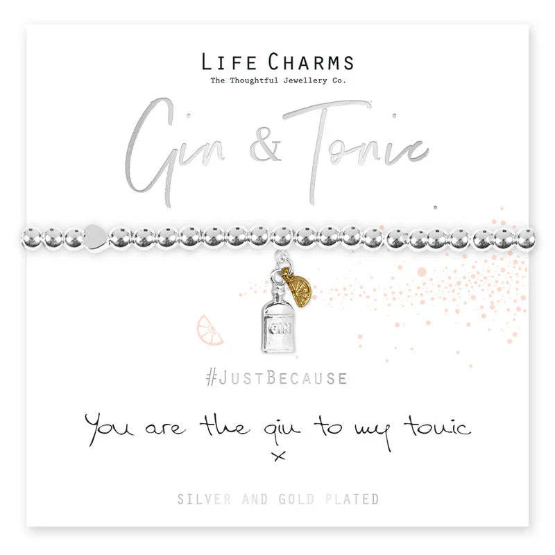 Gin & Tonic Life Charms Bracelet