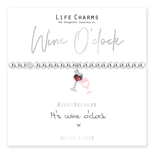 Wine O'Clock Life Charms Bracelet