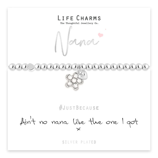 Silver Nana Life Charms Bracelet