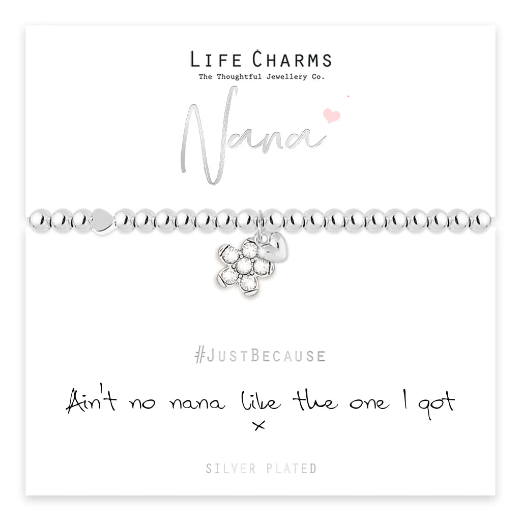 Silver Nana Life Charms Bracelet