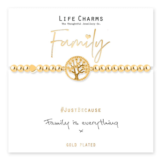 Family Gold Life Charms Bracelet