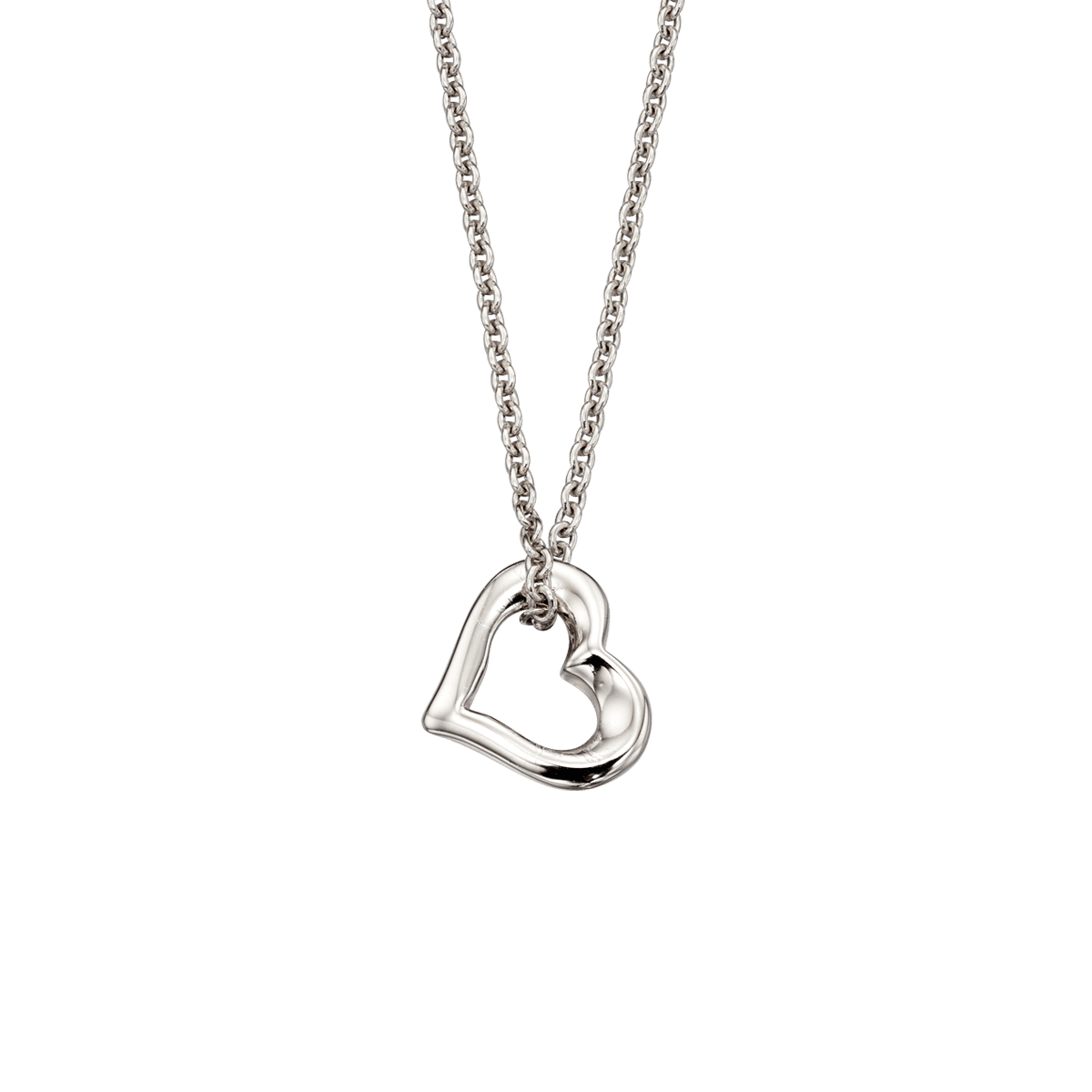 Small open heart pendant
