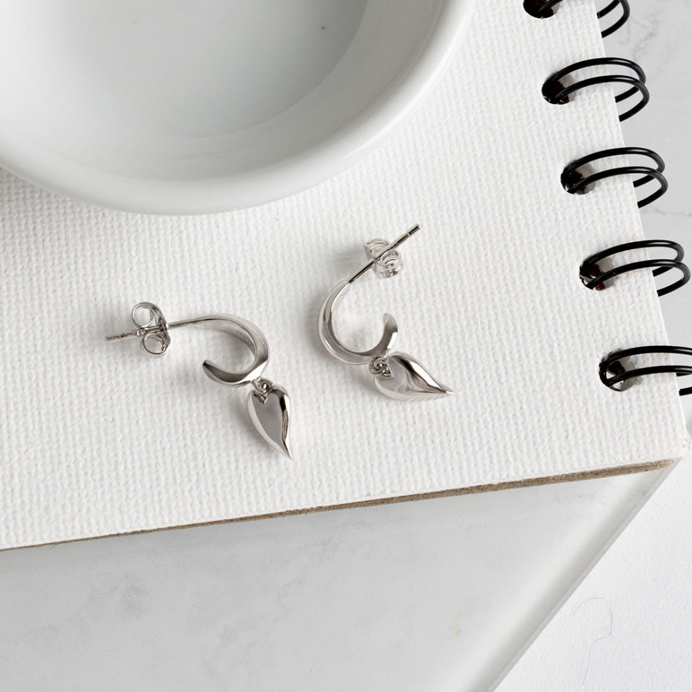 Desire Kiss Mini Heart Hoop Earrings