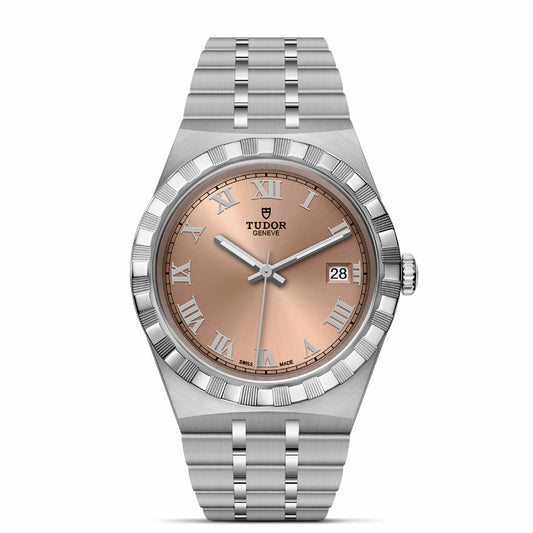 ROYAL 38mm | Steel Case Salmon Dial