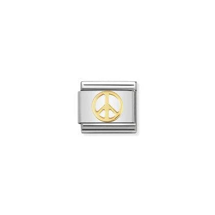 CLASSIC Gold Love Peace Charm