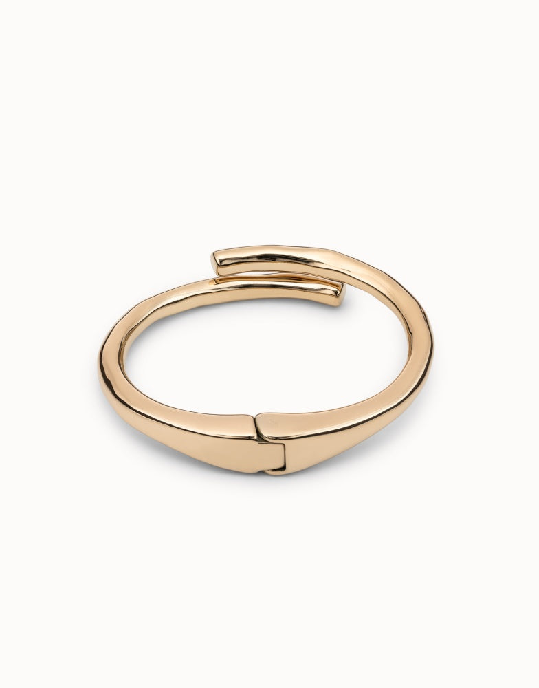 Gold Tubular Shaped Bangle