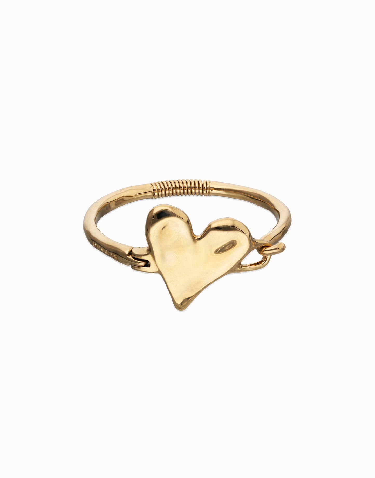 Heart bangle - gold-