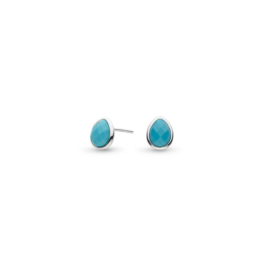 Coast Pebble Azure Gemstone Stud Earrings