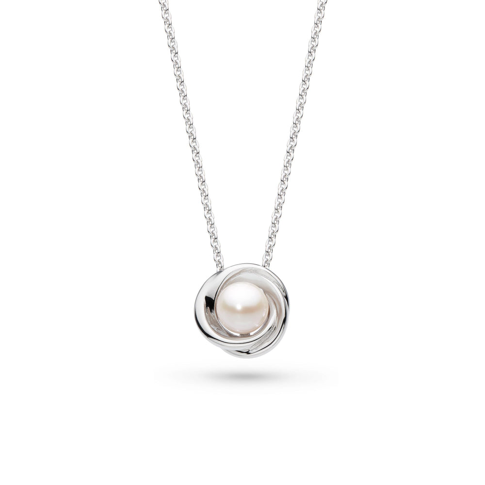 Bevel Trilogy Pearl Necklace