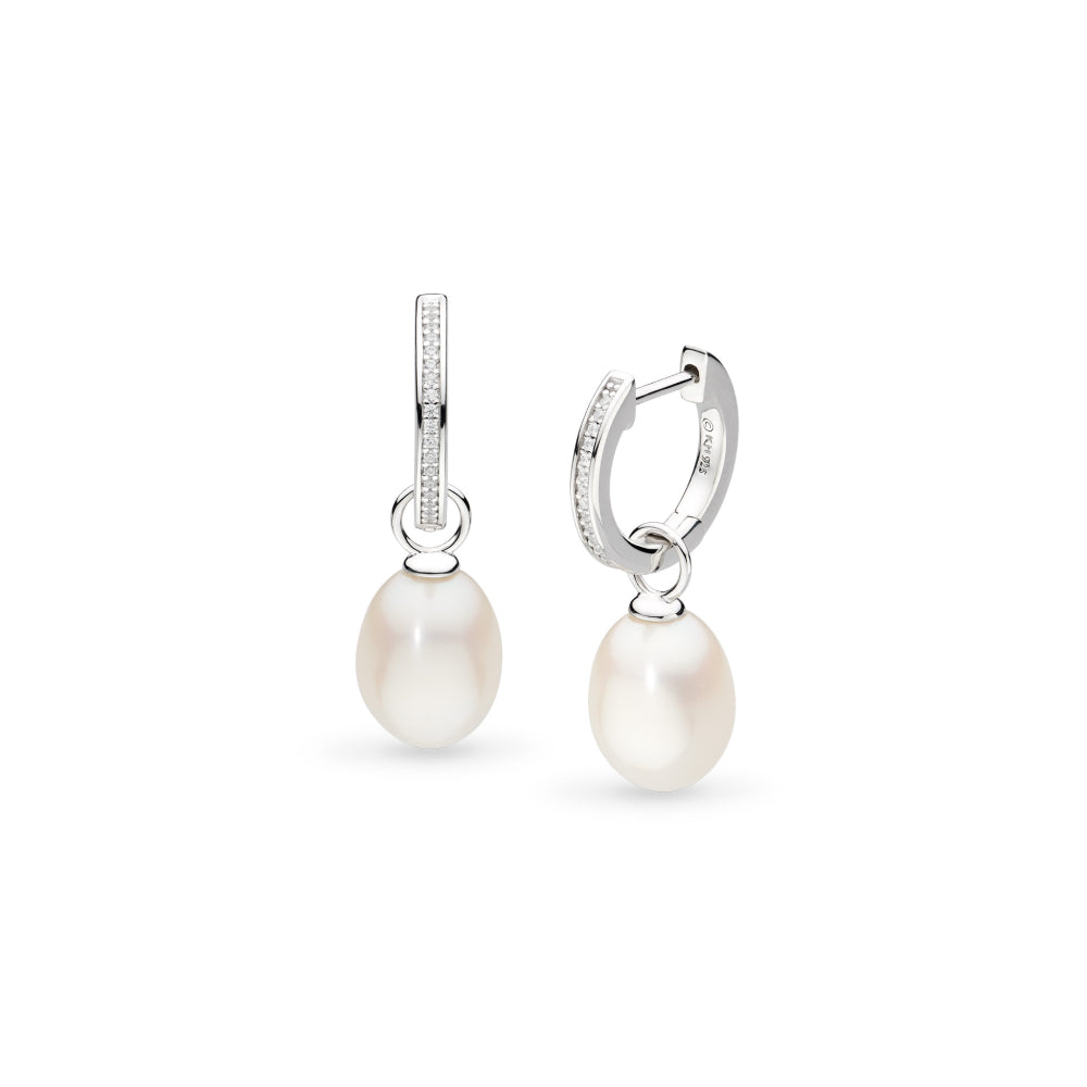Revival Classic Pearl Glitz Hoop Earrings