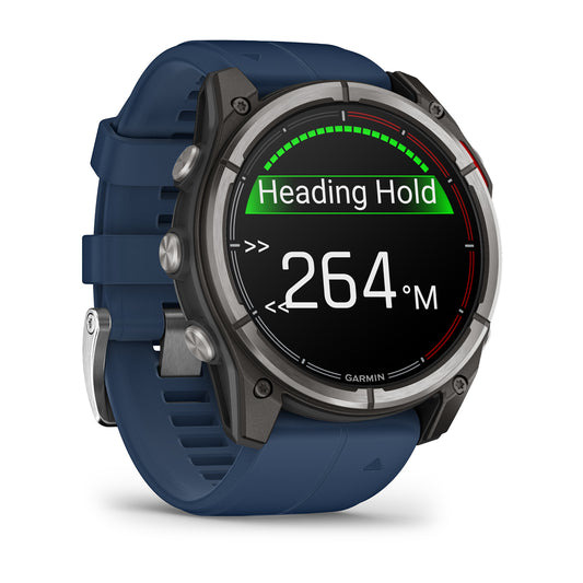 Garmin Quatix 8 51mm AMOLED Sapphire Titanium Blue Silicone Band