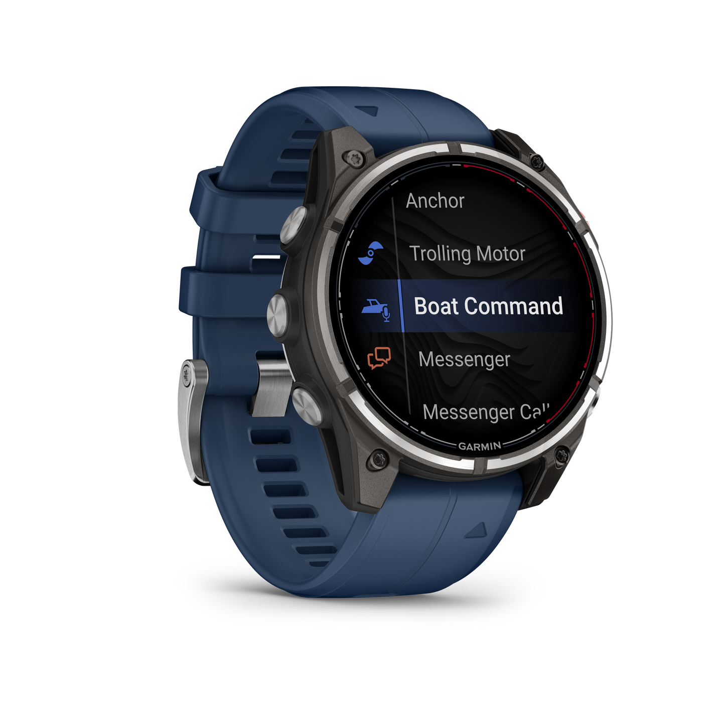 Garmin Quatix 8 Pro 47mm AMOLED Sapphire Titanium Blue Silicone Band