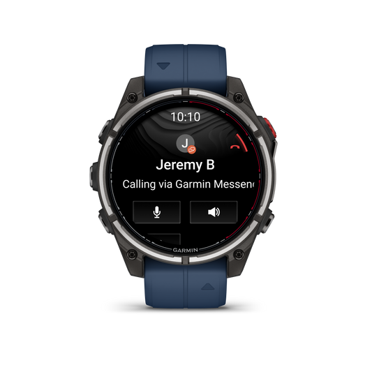 Garmin Quatix 8 Pro 47mm AMOLED Sapphire Titanium Blue Silicone Band